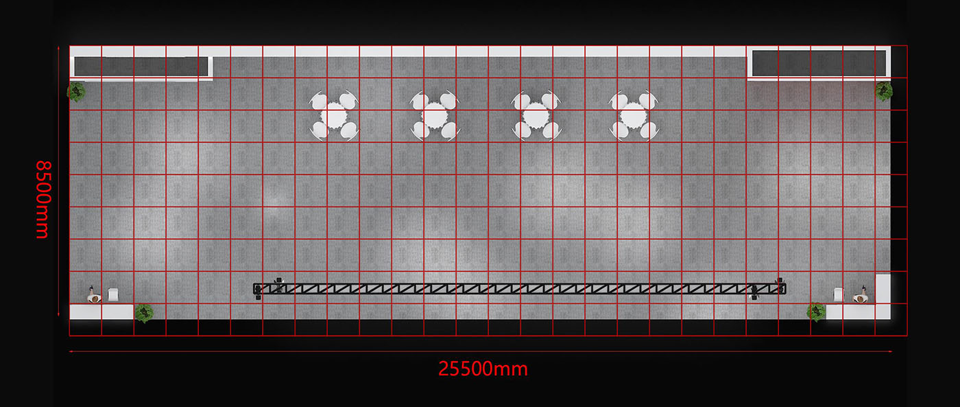Schematic diagram of our exhibition booth